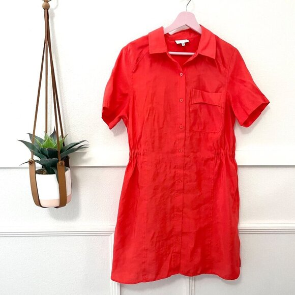 Darling Society Coffee Short Sleeve Dress Poppy Size M - Picture 2 of 6